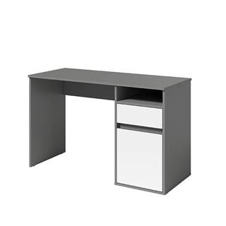 PC stôl tmavosivá-grafit/biela BILI