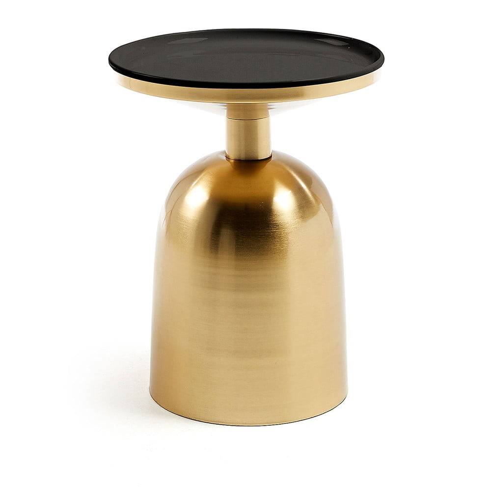 La Forma Odkladací stolík v zlatej farbe Kave Home Physic, ø 37 cm