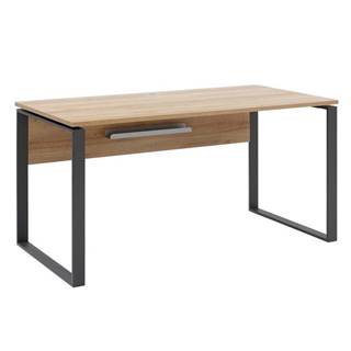 Písací stôl RYDER dub riviera/antracitová, 150x76 cm